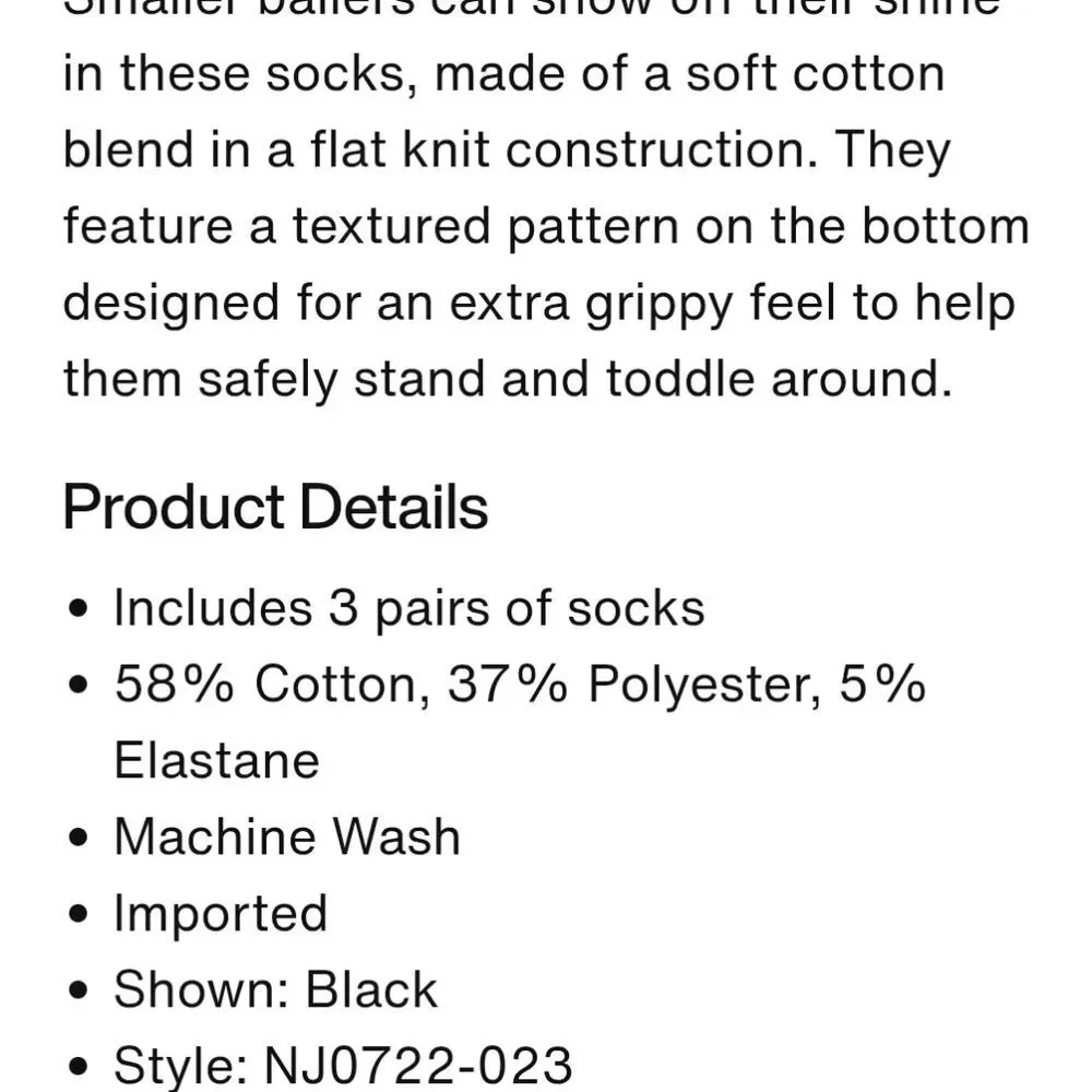 Jordan See Me Shine 3-PK Gripper Socks‎